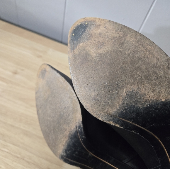 Alexander Wang Anja Black Leather Boots Womens Sz 8.5 Block Heel Buckle Closure. - Picture 10 of 14